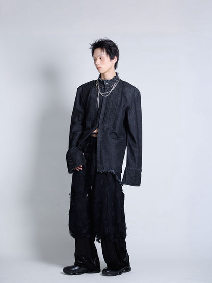【9月下旬】Denim Shirt(Black)