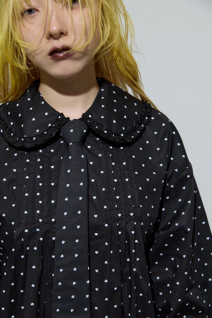 Love Dot Frill Shirt (Black)