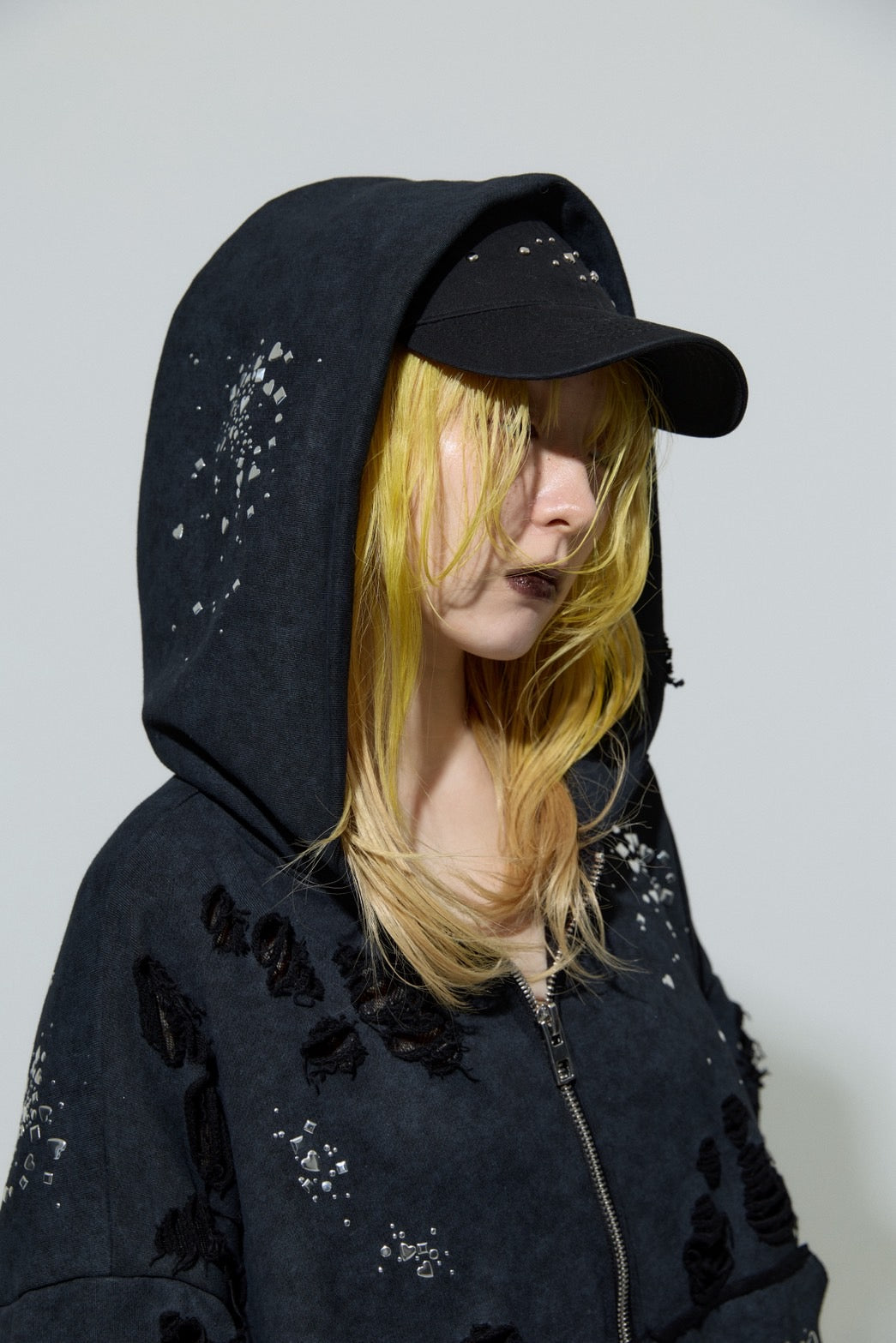 Metal Studs Cap（Black)