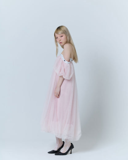 Tulle Bare Dress(Pink)