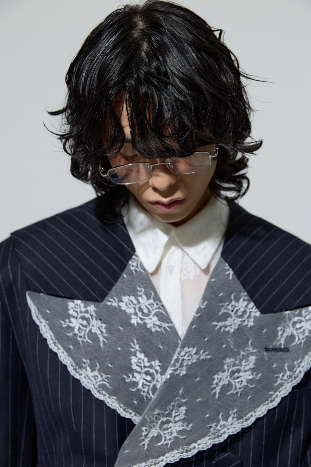 Too Big Stripe Jacket(Navy)