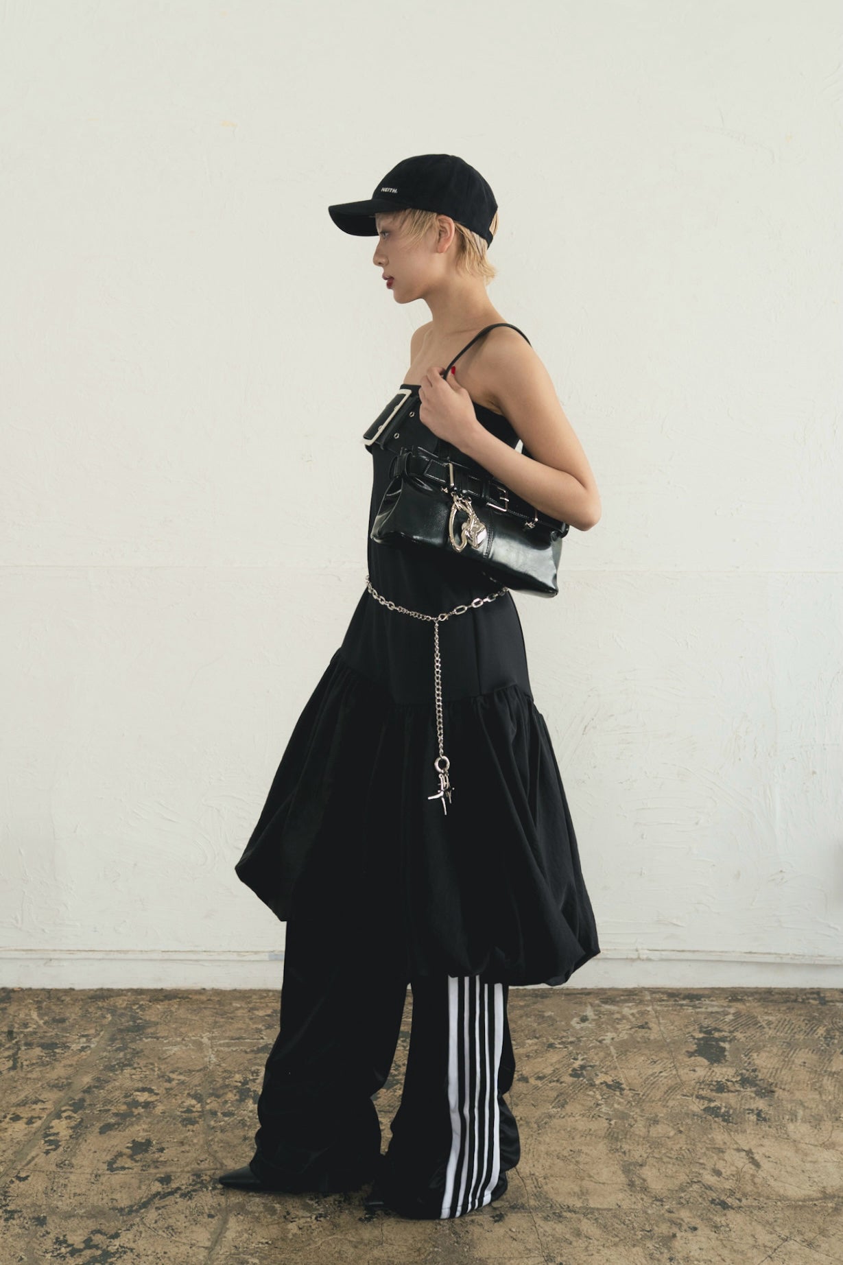 Leather Balloon Dresskirt(Black)