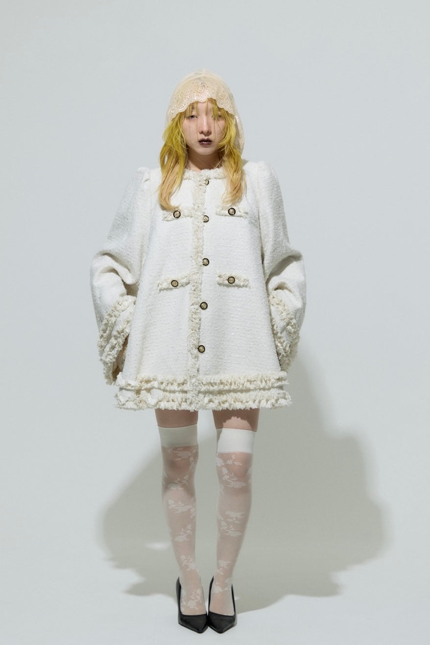 Tweed Bell Dress(Ivory)
