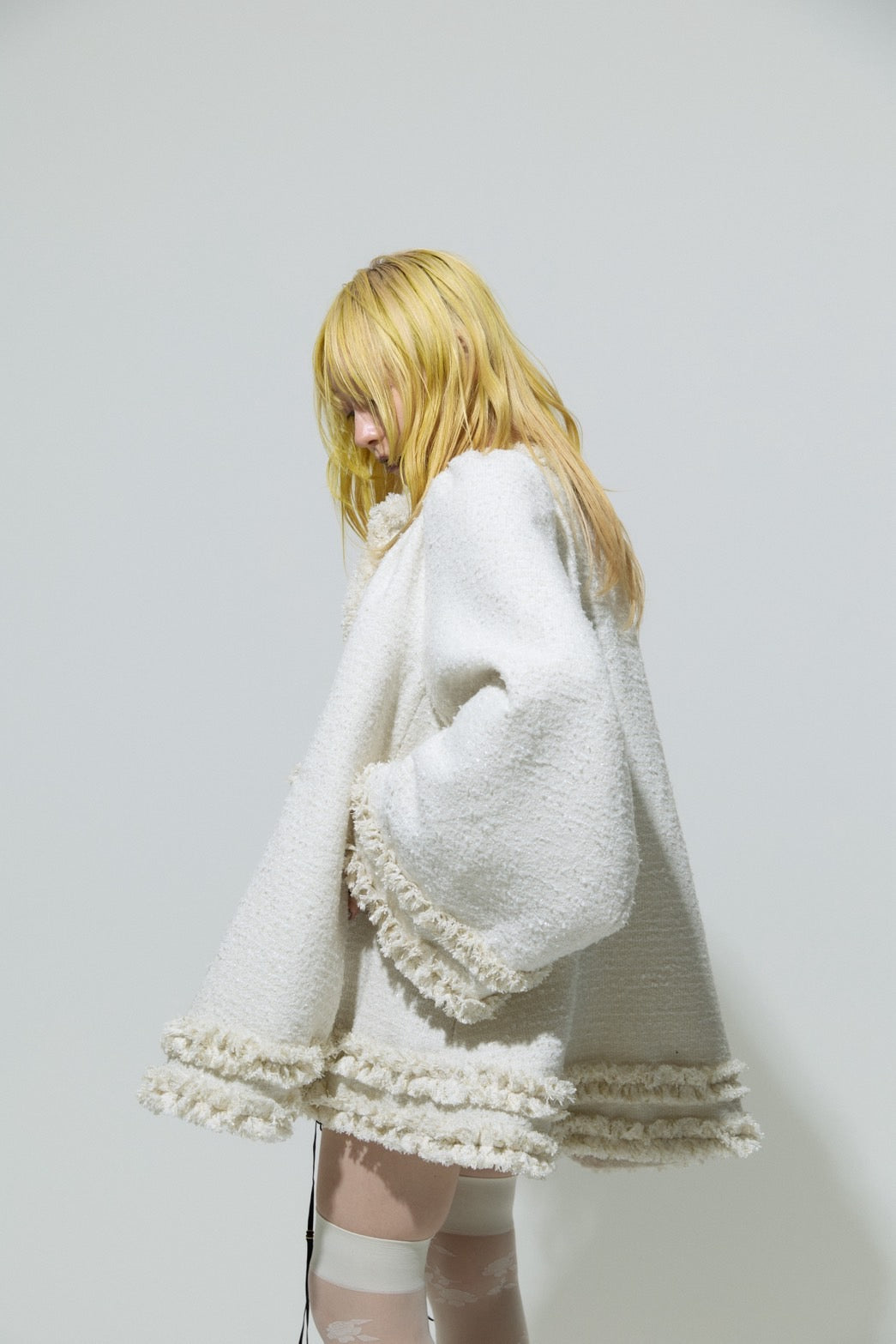 Tweed Bell Dress(Ivory)