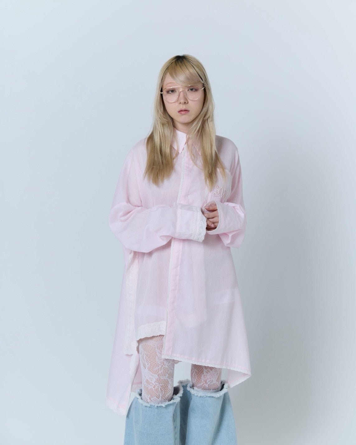 Handkerchief Shirt Dress (Pink)
