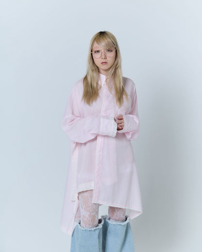 Handkerchief Shirt Dress (Pink)