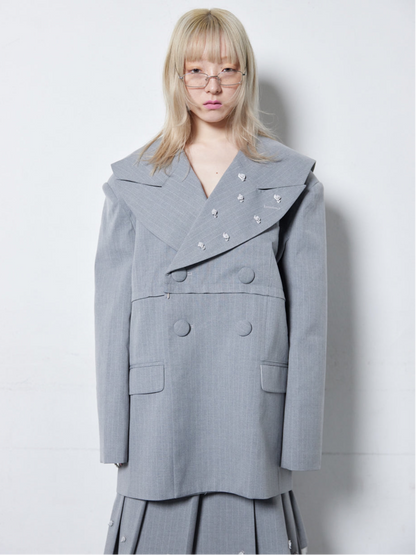 Too Big Rose Jacket(Gray)