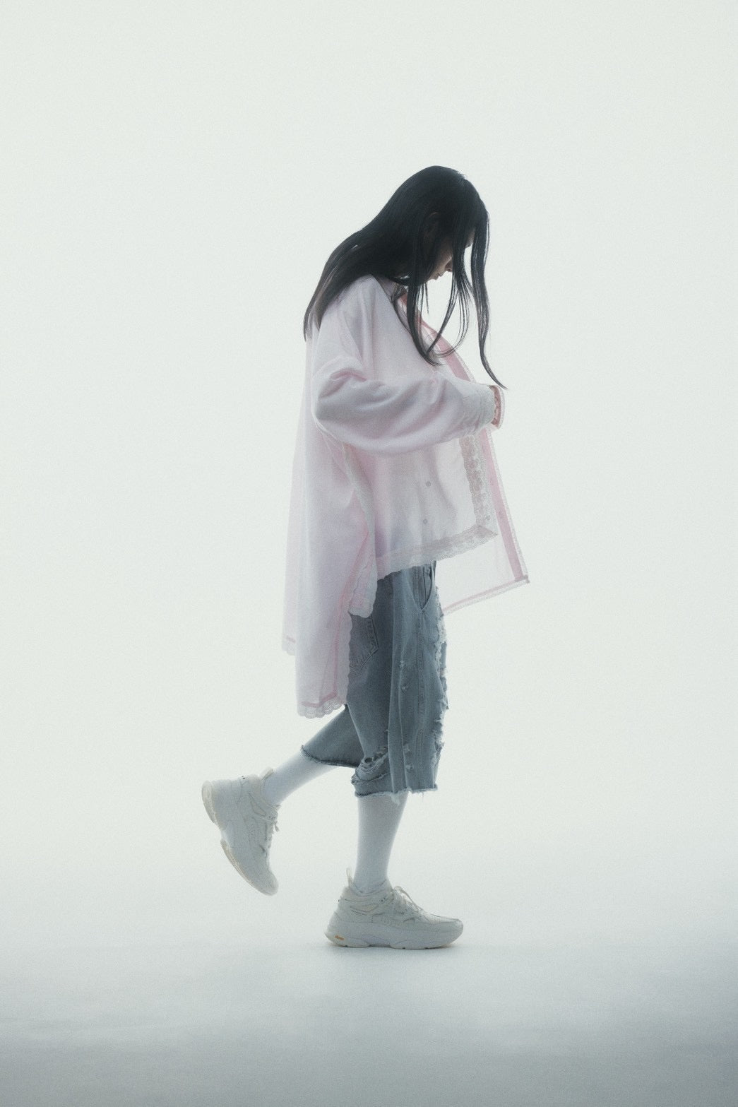 Handkerchief Shirt Dress (Pink)