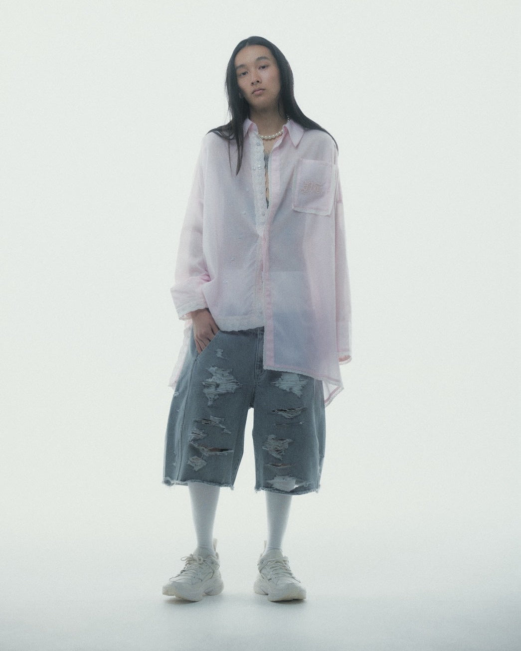 Handkerchief Shirt Dress (Pink)