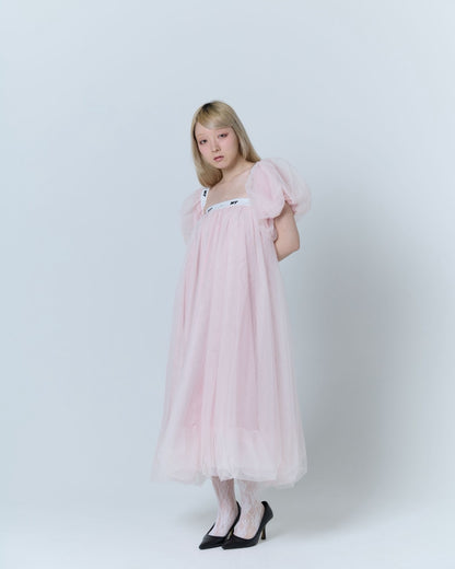 Tulle Bare Dress(Pink)