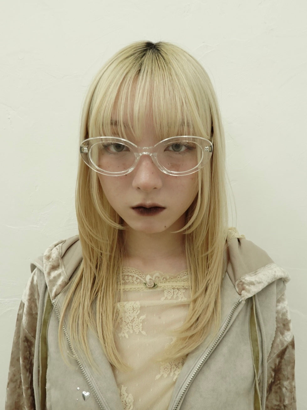 Thick Oval Frame Glasses