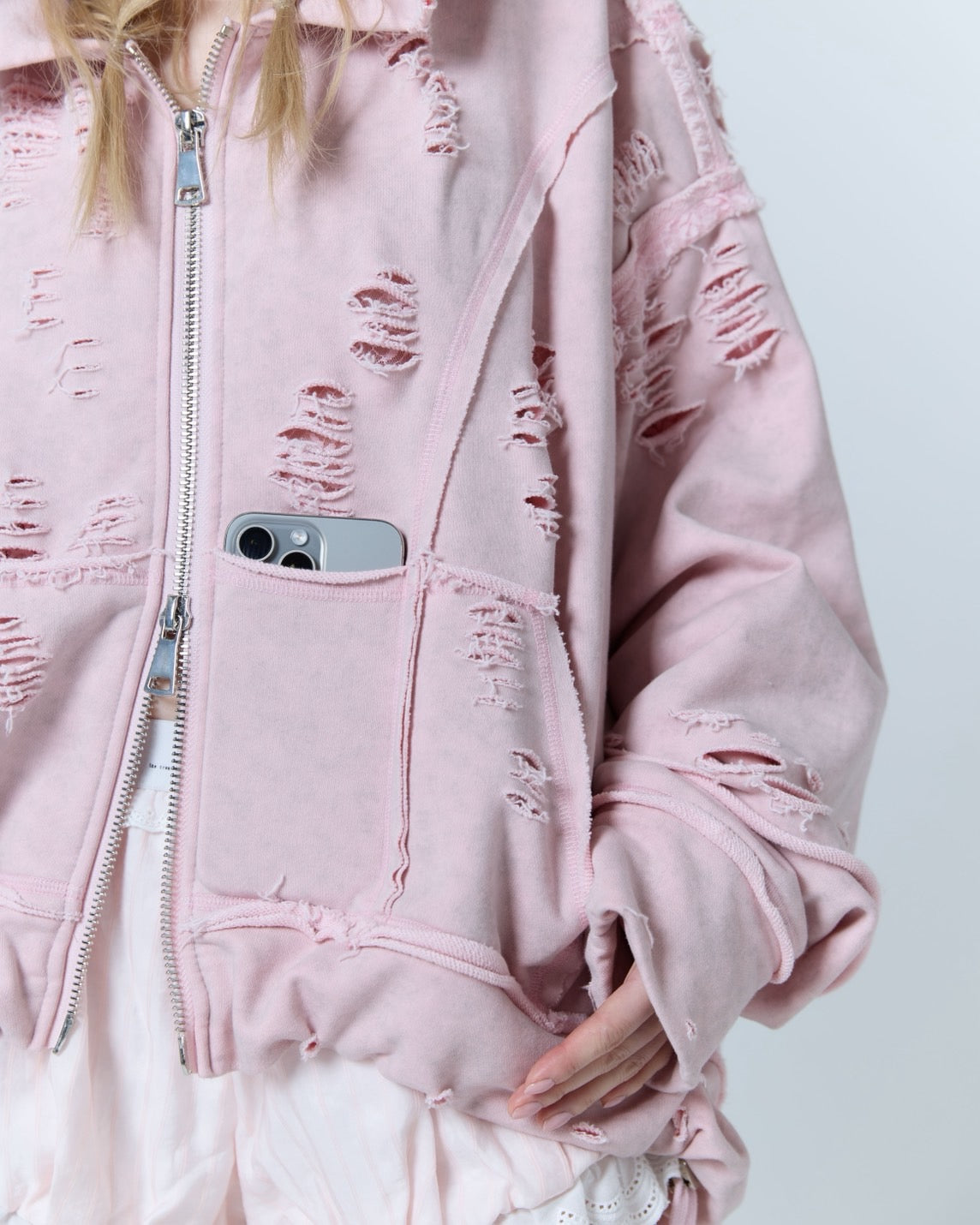Destroyed Crush Hoodie (Pink)
