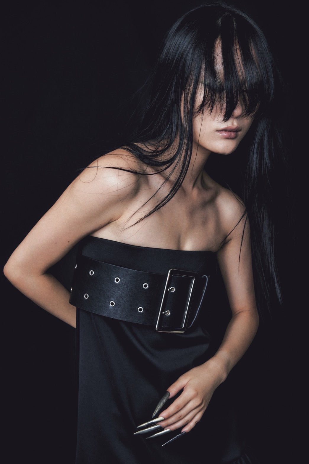 Leather Balloon Dresskirt(Black)