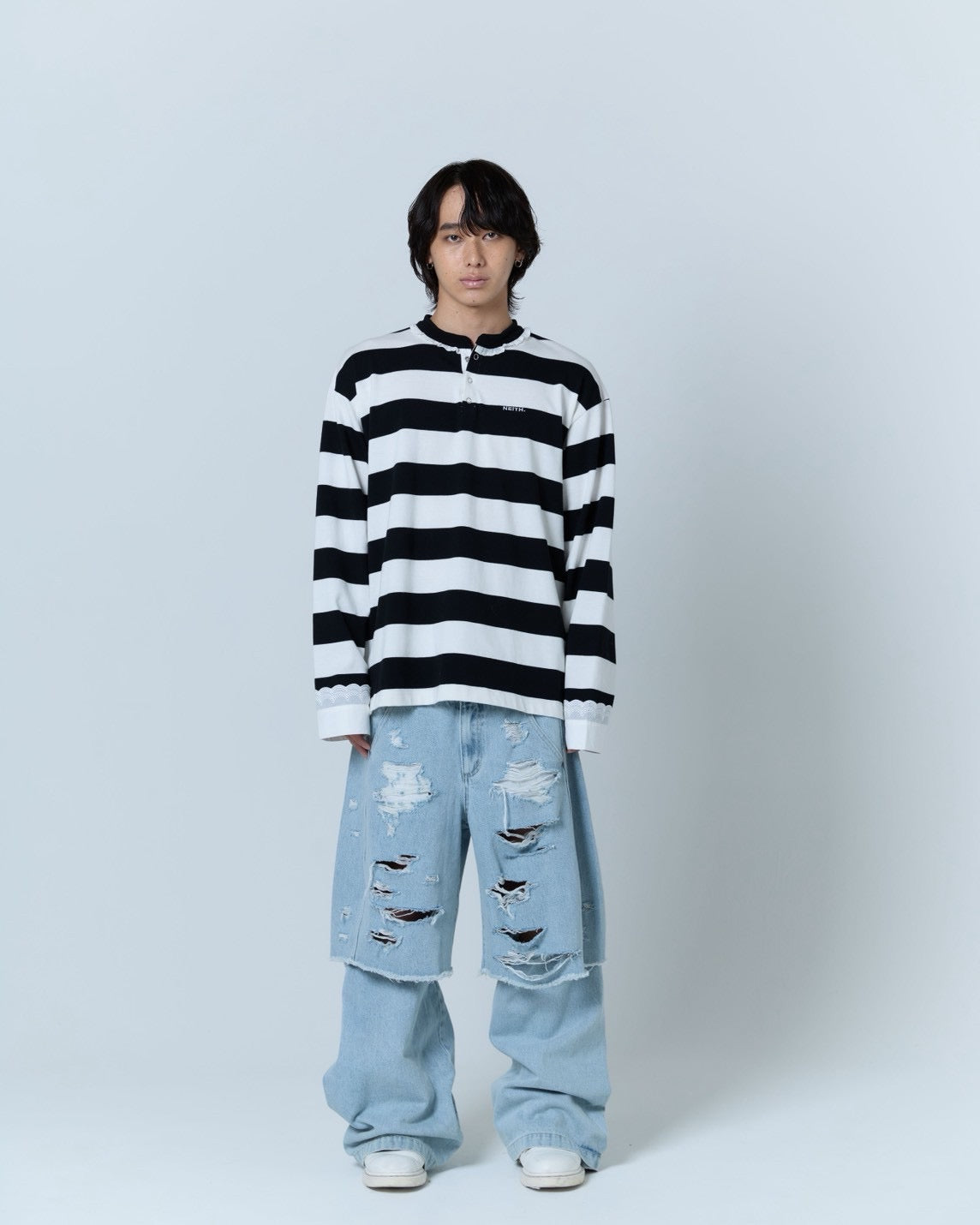 Destroyed Denim and Leg cover (Blue)