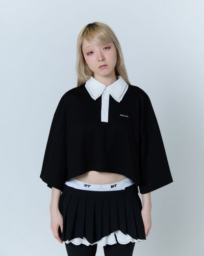 Double Collar Rugger Shirt (Black)