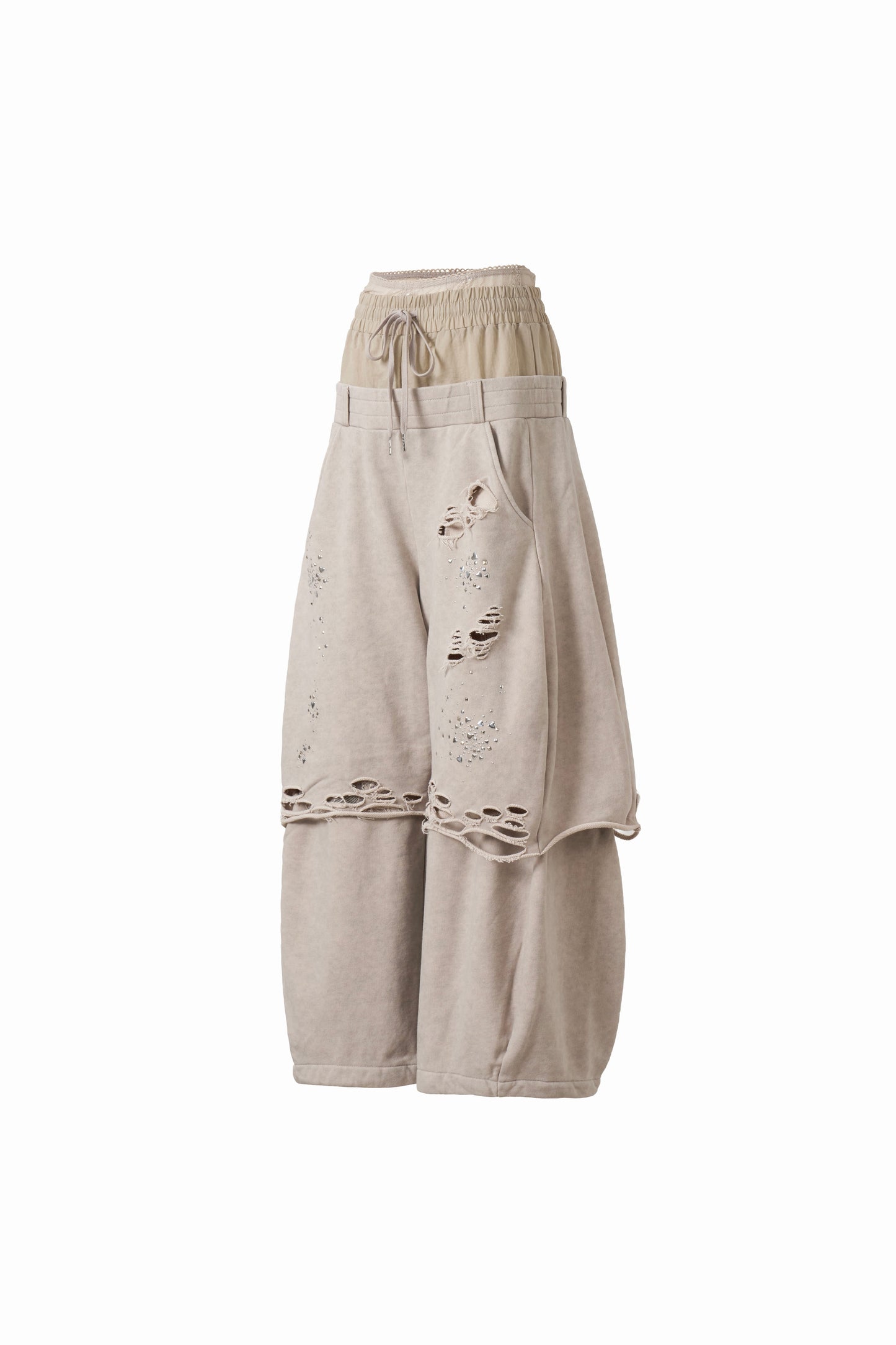 Meteor Low-rise Sweat Pants(Beige)