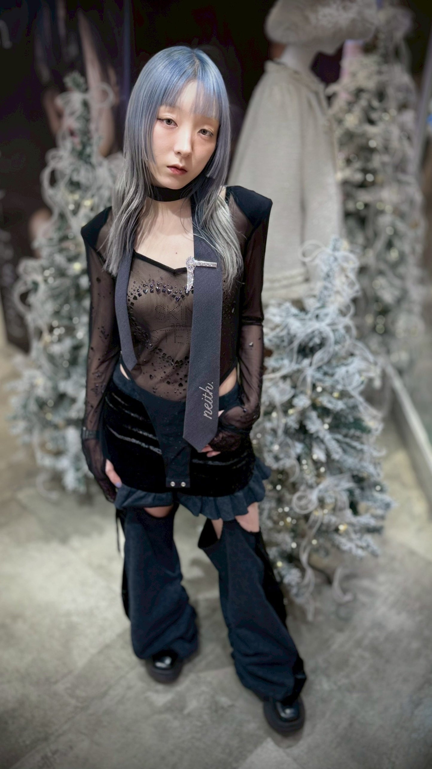 Spark Garter Skirtpants(Black)