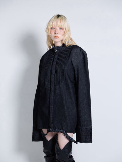 【9月下旬】Denim Shirt(Black)