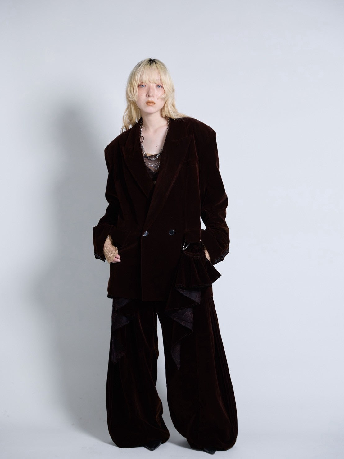 【9月下旬】Velvet Trousers(Brown) ＜店頭予約＞