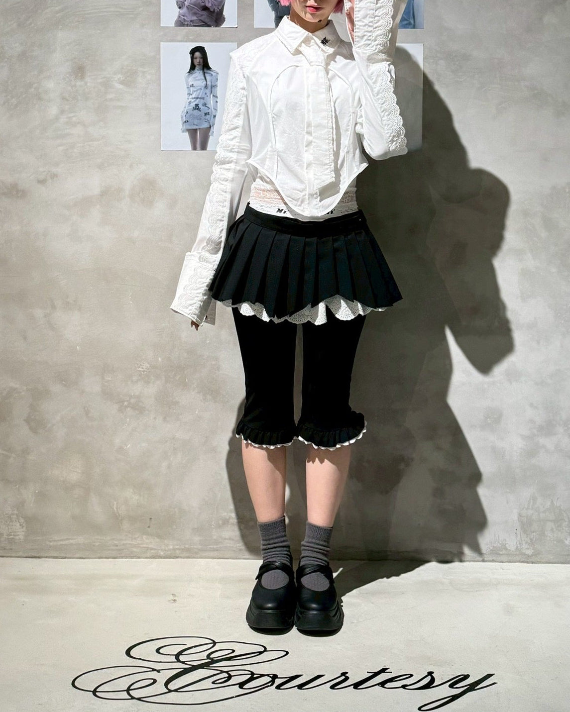 Handkerchief Tied Shirt (White)
