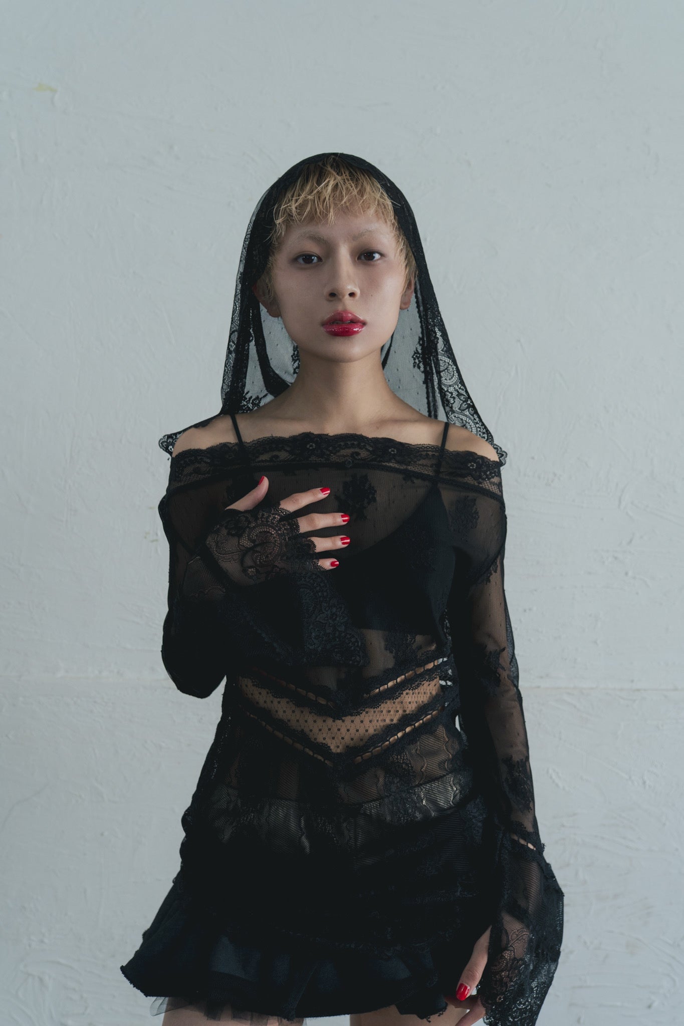 Last2】Veil Off-shoulder Dress(Black) – neith.onlinestore