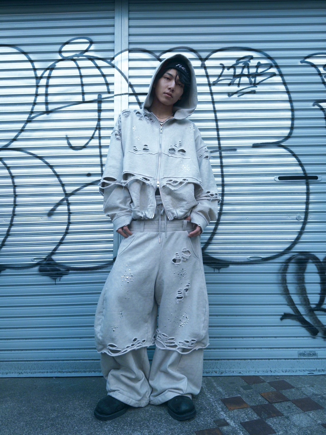 Meteor Low-rise Sweat Pants(Beige)