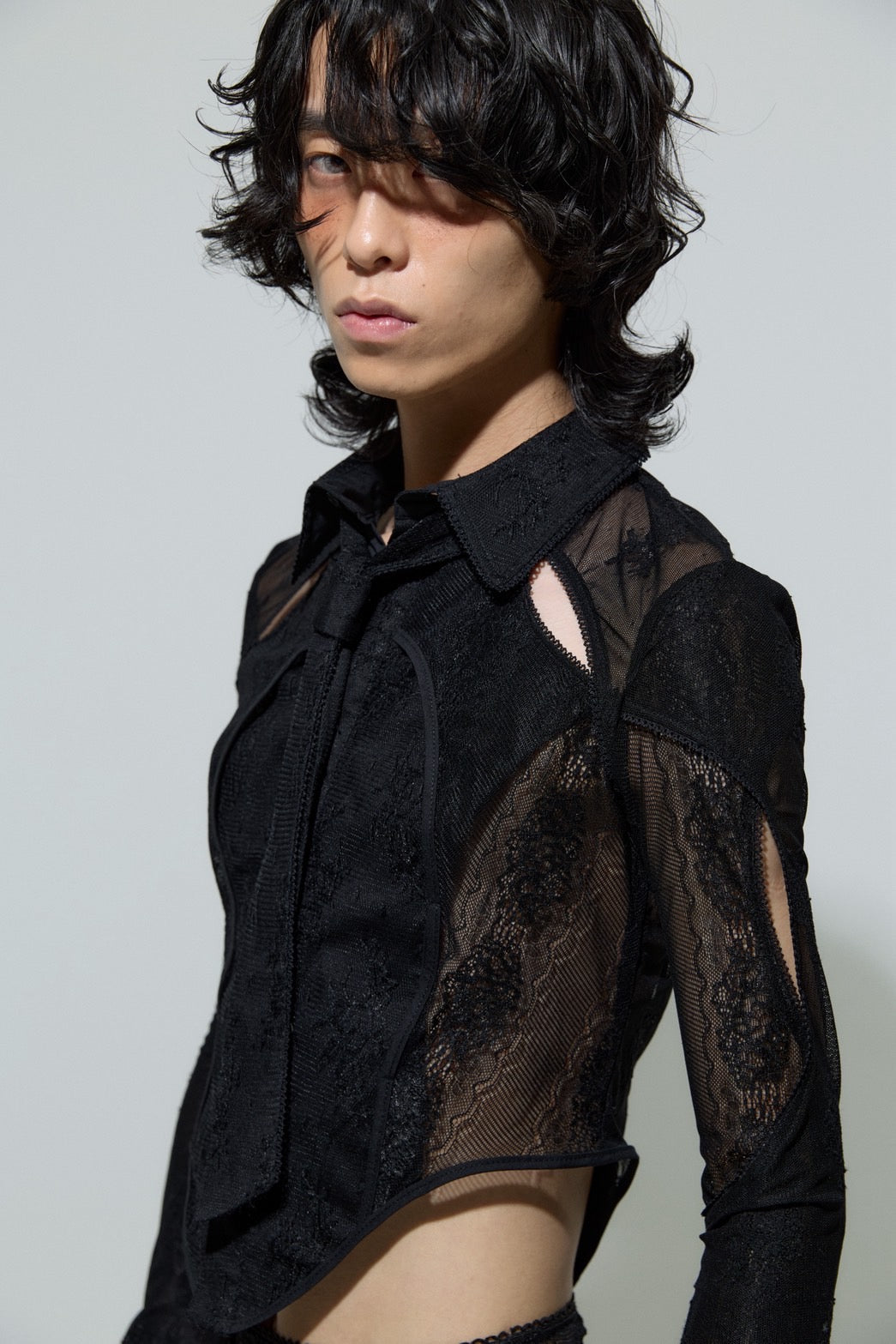 Classic Lace Shirt(Black)
