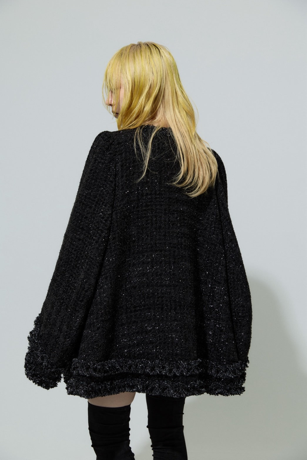 Tweed Bell Dress(Black)