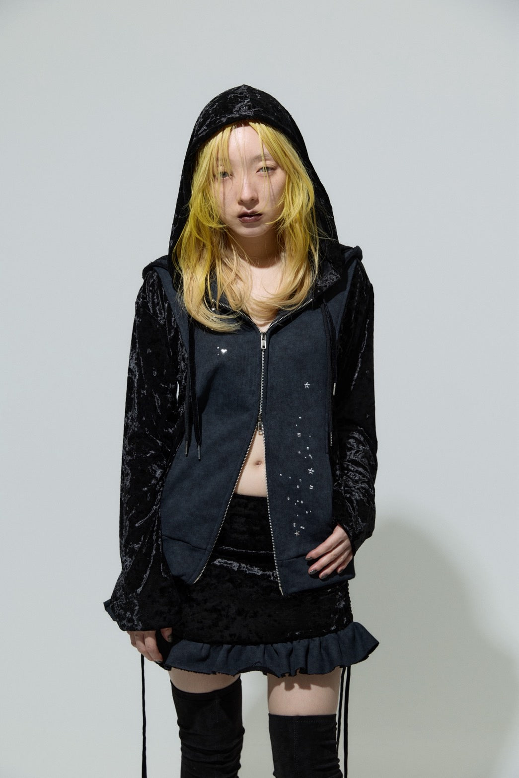 Spark Garter Skirtpants(Black)