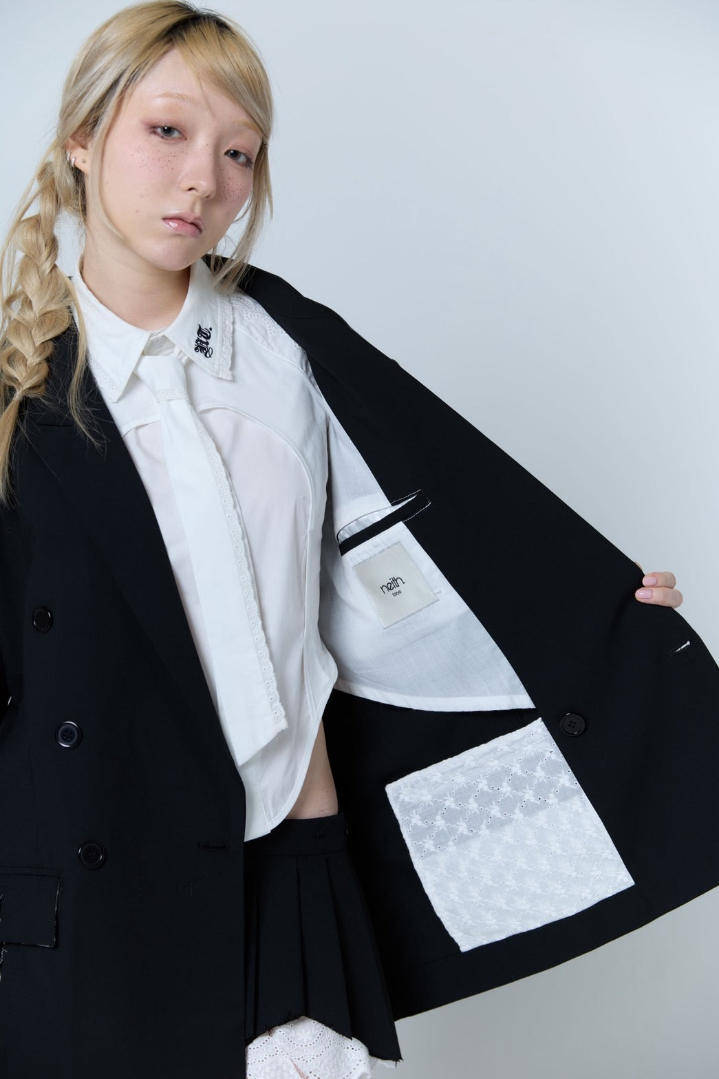 Destroyed Pocket Chief Jacket (Black）