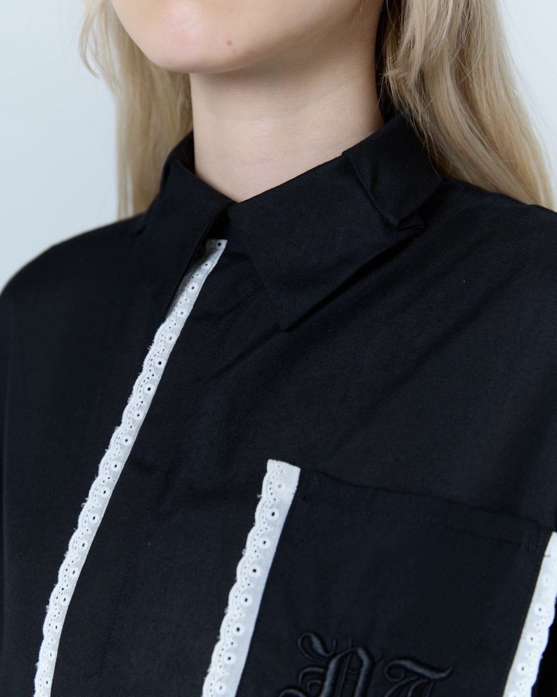 Handkerchief Shirt Dress (Black)