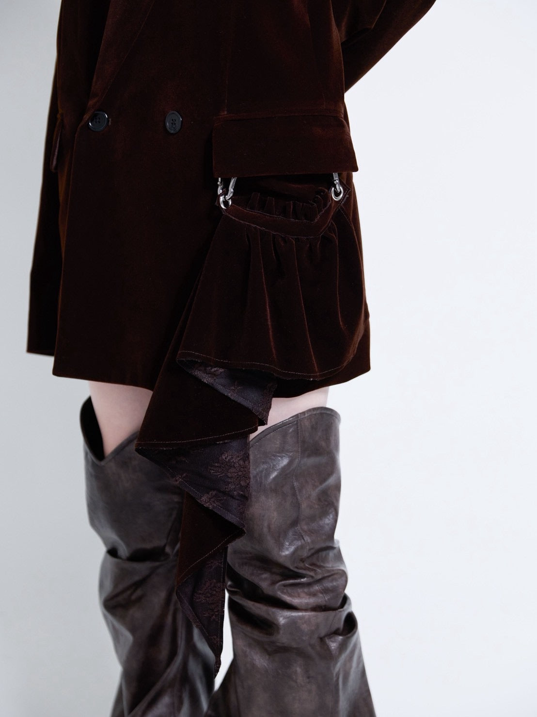 【9月下旬】Velvet Tailored Jacket(Brown）＜店頭予約＞