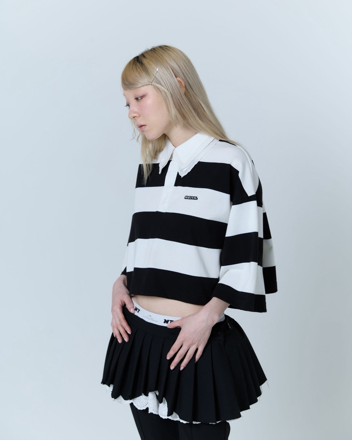 【5月中旬】Destroyed Micro Mini Skirt (Black)