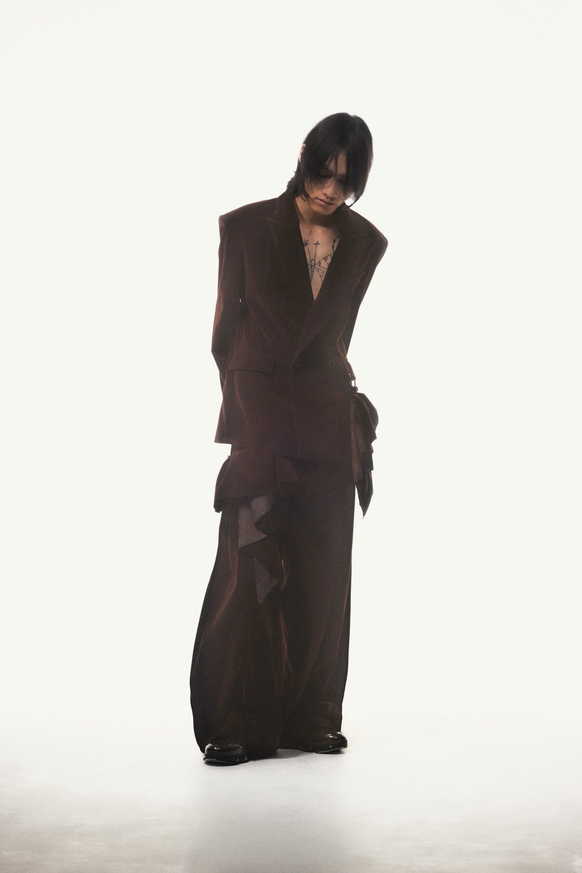 【9月下旬】Velvet Tailored Jacket(Brown）＜店頭予約＞