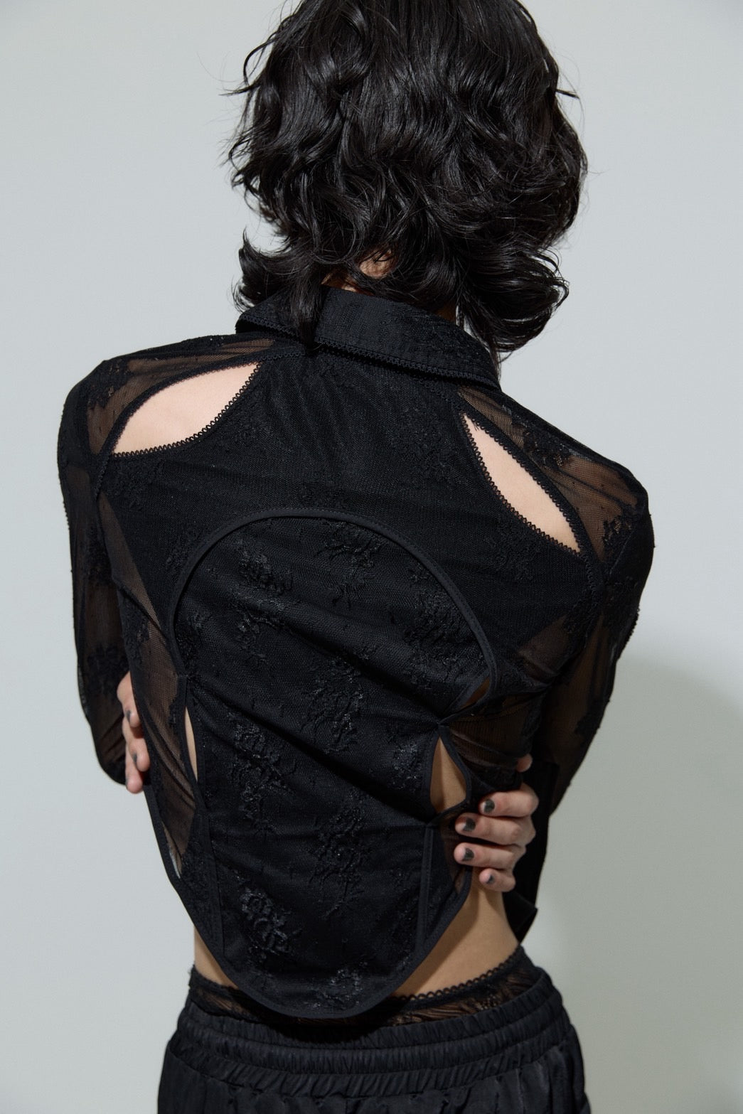 Classic Lace Shirt(Black)