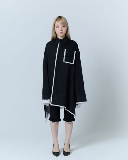 Handkerchief Shirt Dress (Black)