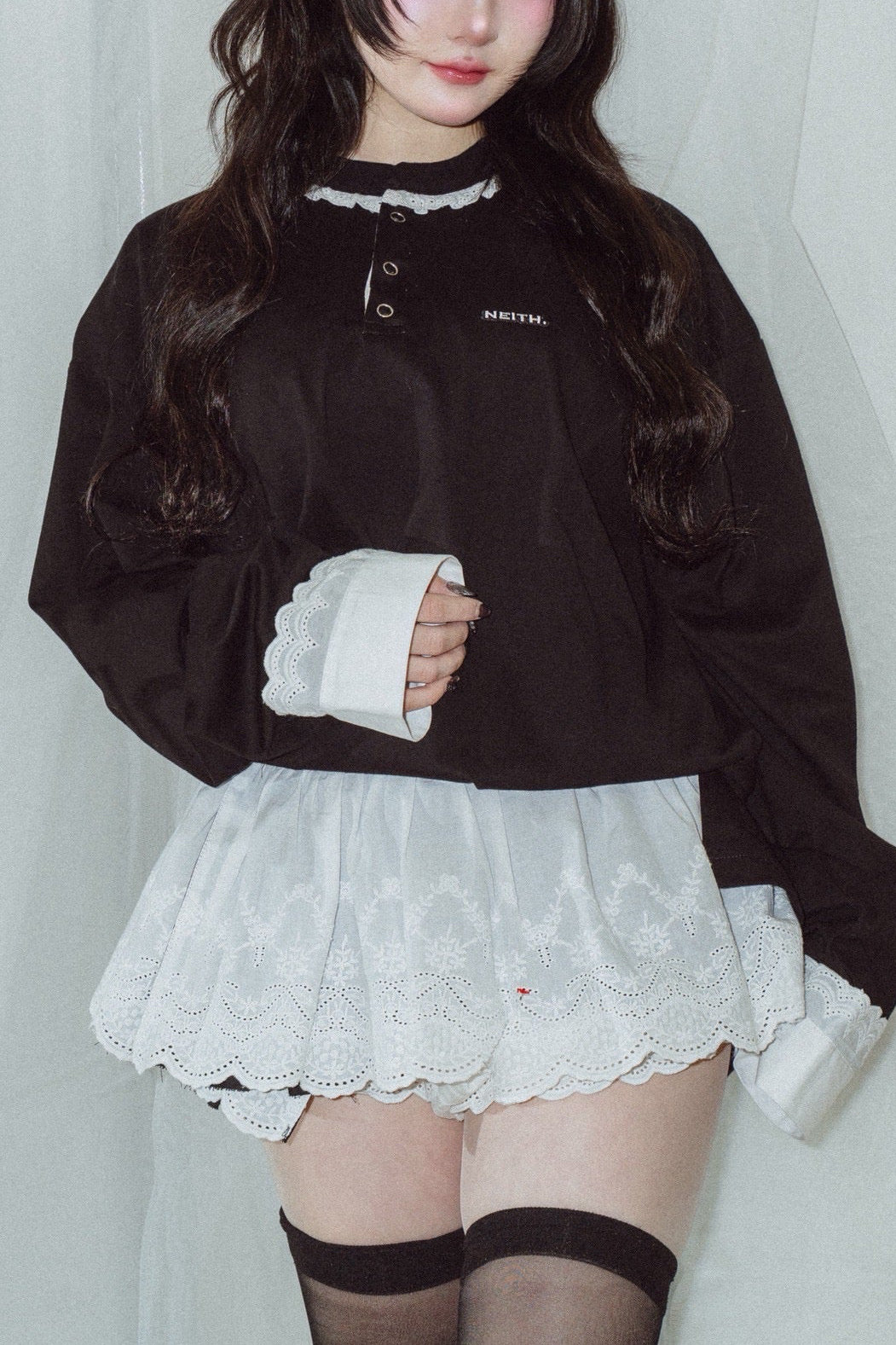【5月中旬】Destroyed Micro Mini Skirt (Black)