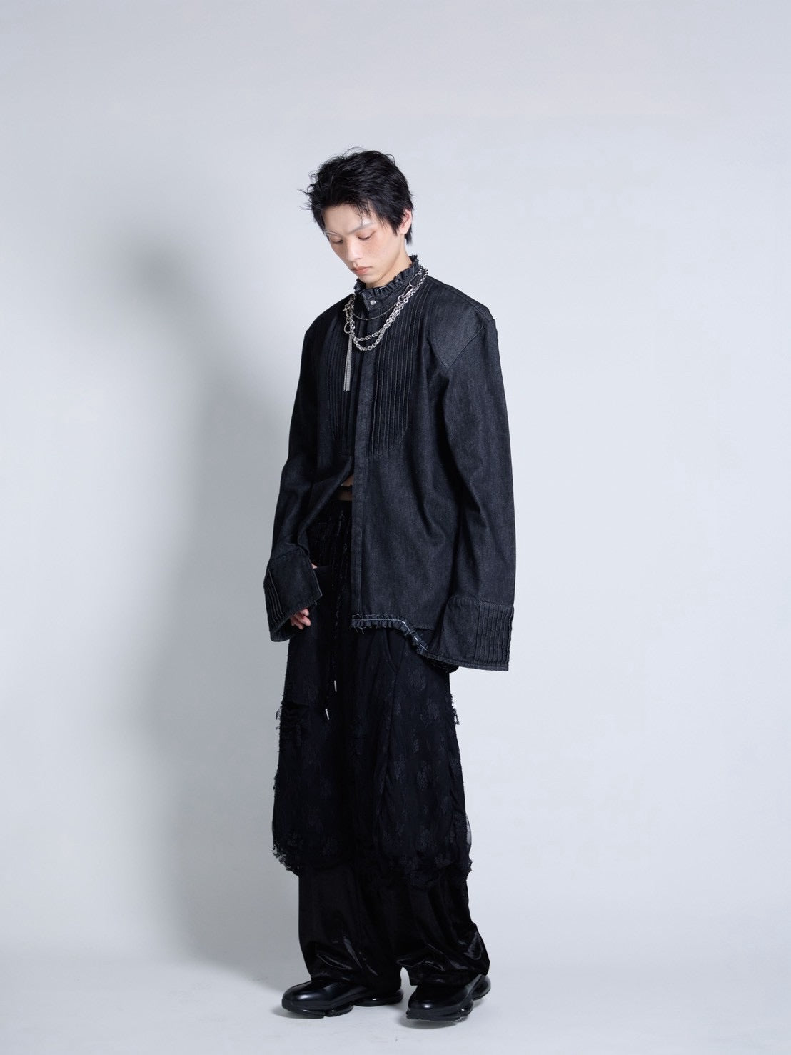【9月下旬】Denim Shirt(Black)