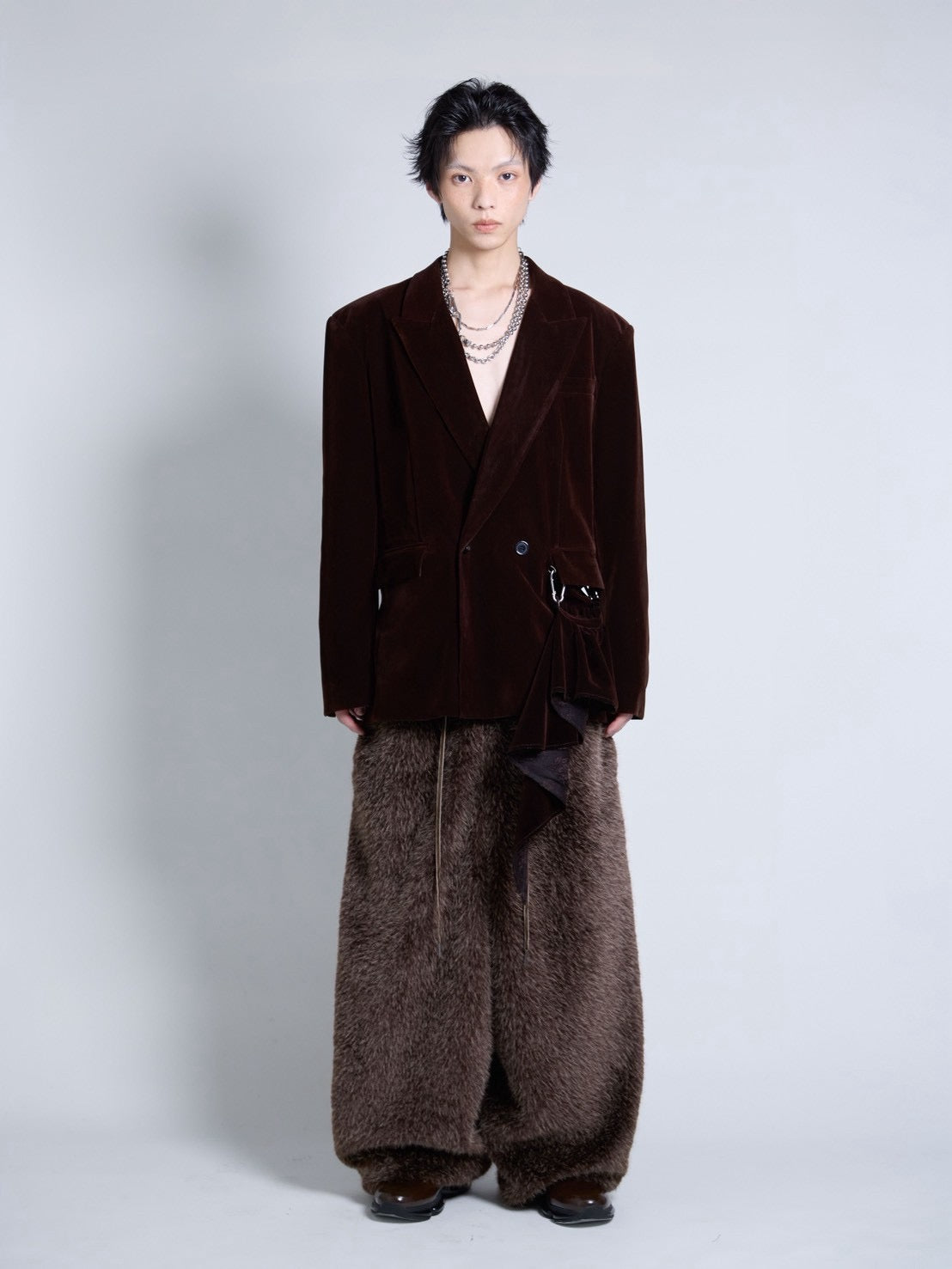 【9月下旬】Velvet Tailored Jacket(Brown）＜店頭予約＞