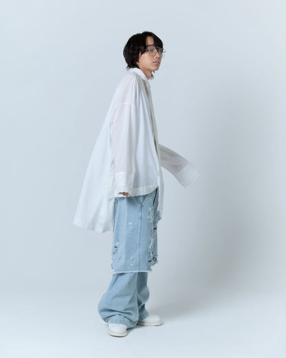 Handkerchief Shirt Dress (White)