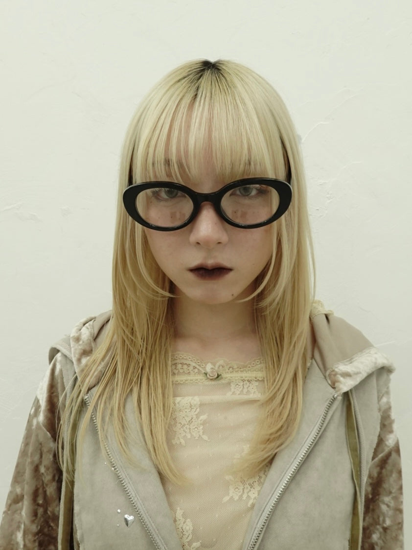 Thick Oval Frame Glasses