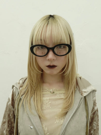 Thick Oval Frame Glasses