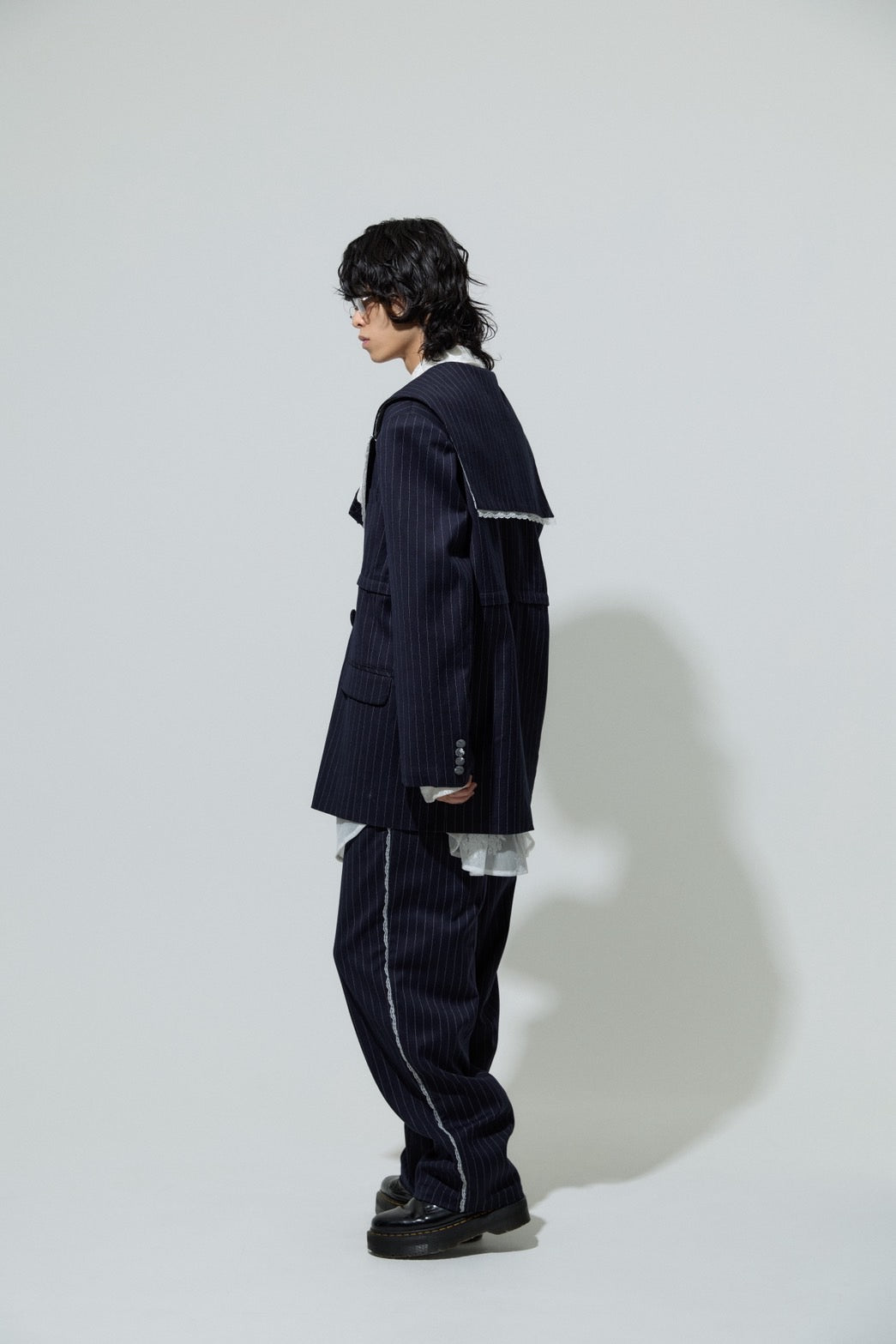 Too Big Stripe Jacket(Navy)