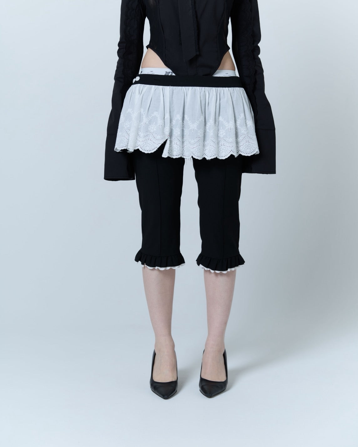 【5月中旬】Destroyed Micro Mini Skirt (Black)