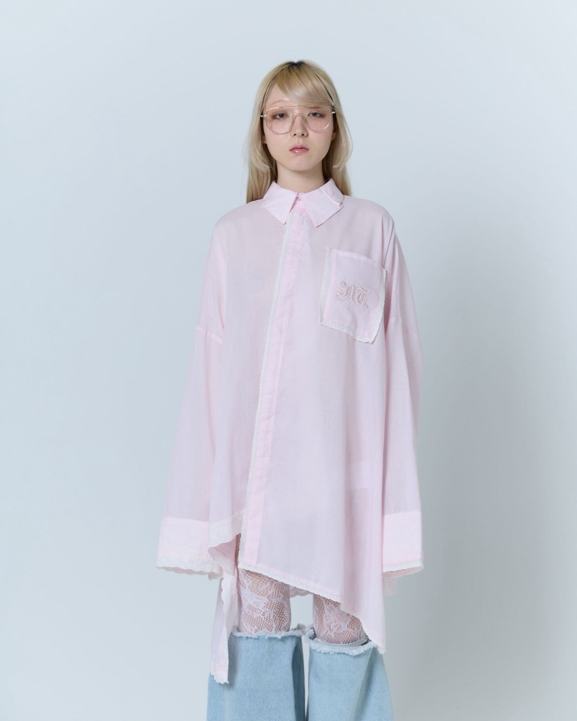 Handkerchief Shirt Dress (Pink)