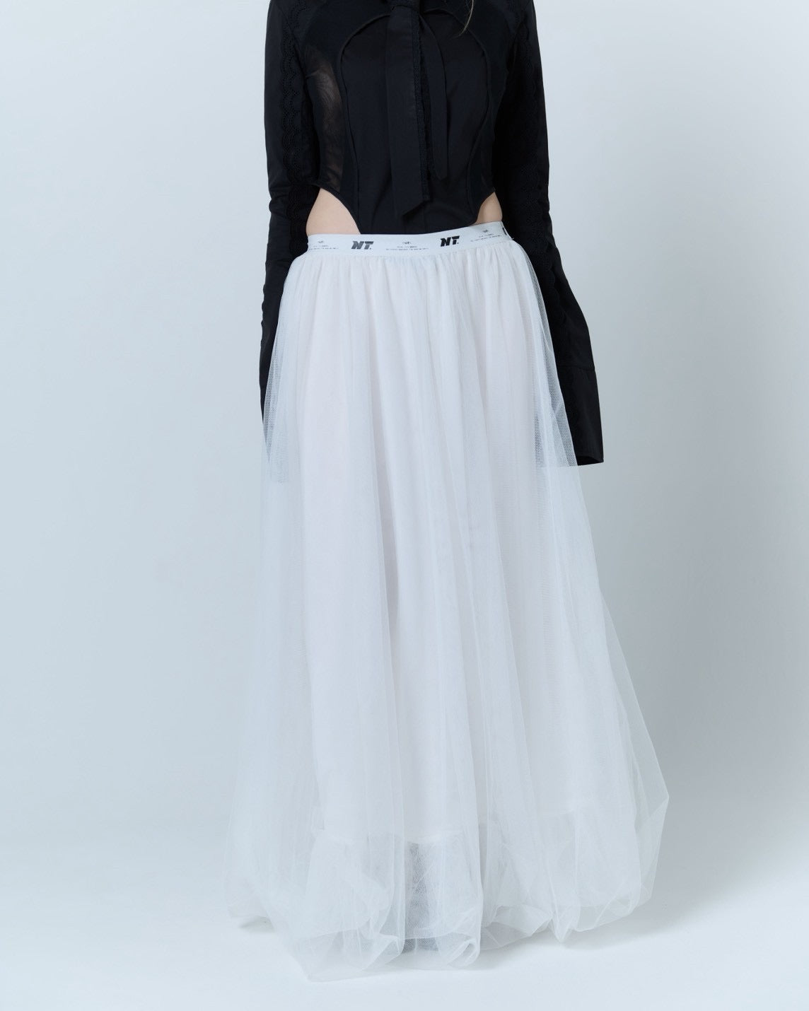 Tulle Bare Dress(White)