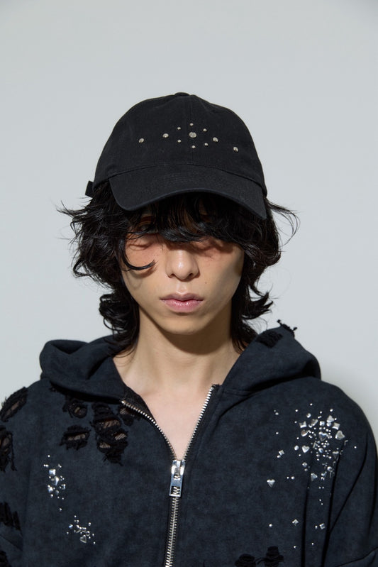 Metal Studs Cap（Black)