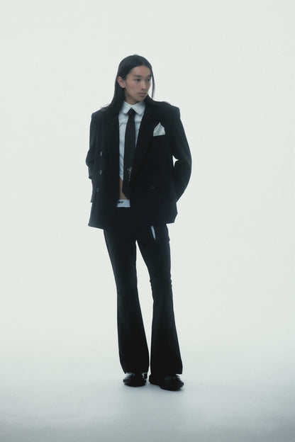 Destroyed Flare Trousers (Black)