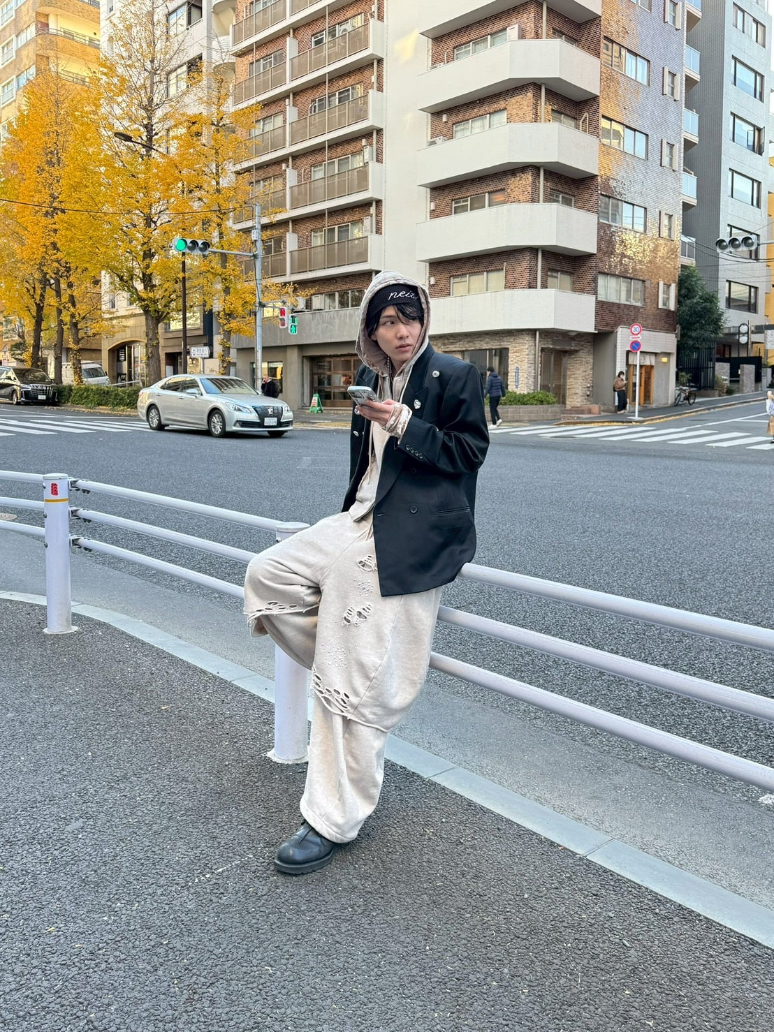 Meteor Low-rise Sweat Pants(Beige)