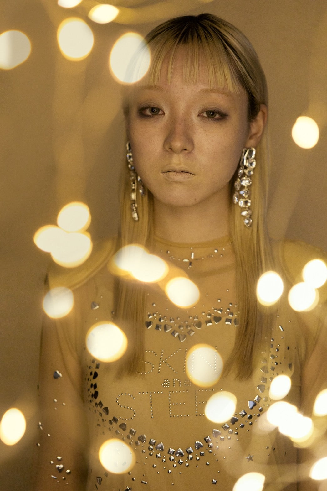 Metallic Sparkle Skin Dress(Beige)